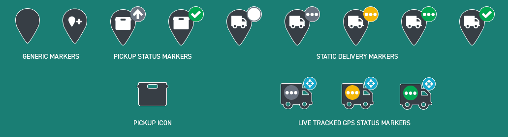 Icons from the CSR Connect delivery tracker